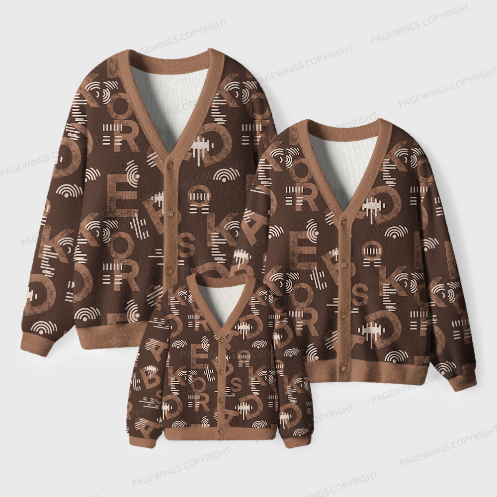 Pagewings Books Unisex Ugly Cardigan Sweaters