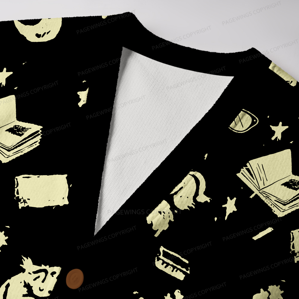 Pagewings Fantasy Reading Unisex Ugly Cardigan Sweaters