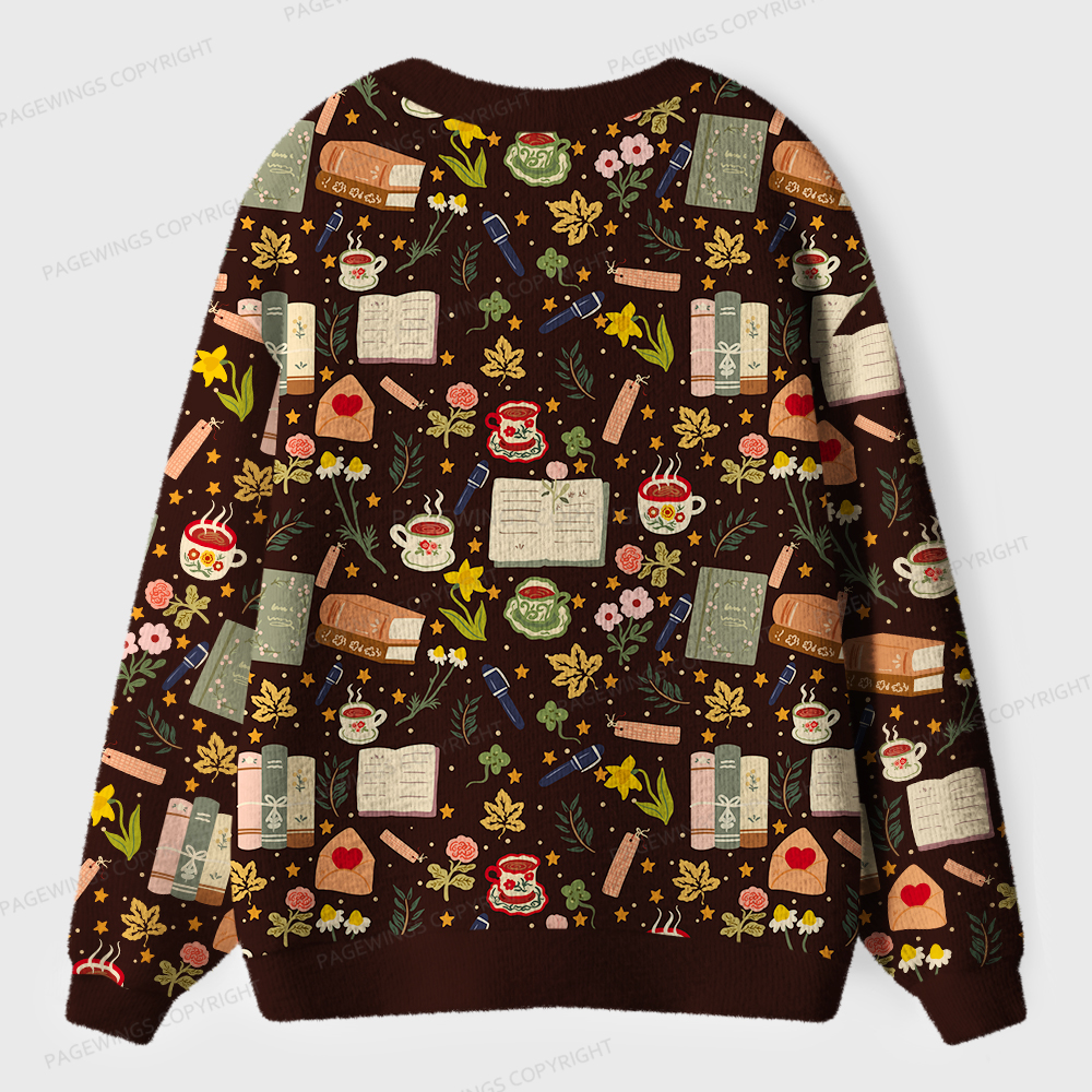 Pagewings Cozy Reading Unisex Cardigan Sweaters