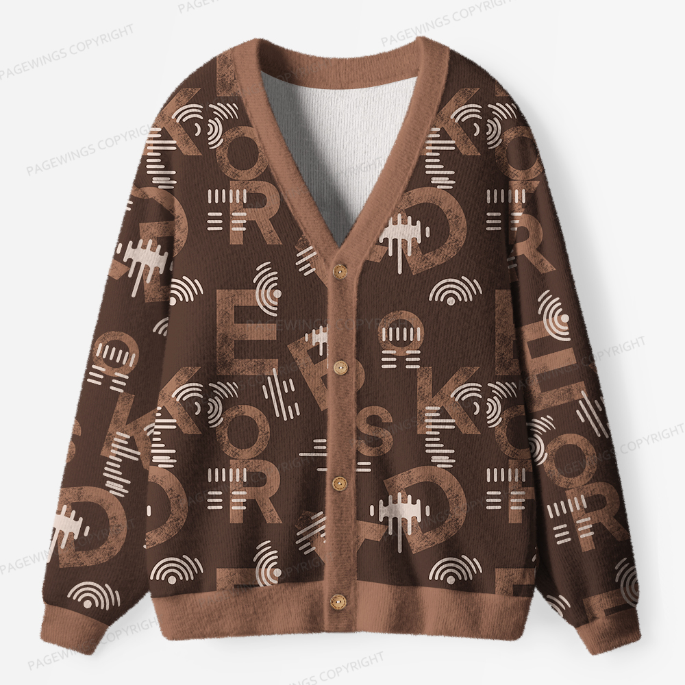 Pagewings Books Unisex Ugly Cardigan Sweaters