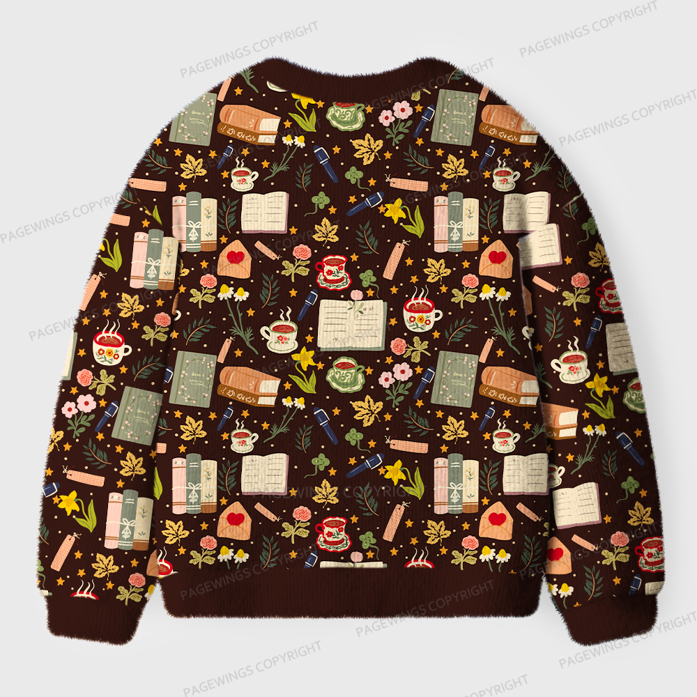 Pagewings Cozy Reading Unisex Cardigan Sweaters