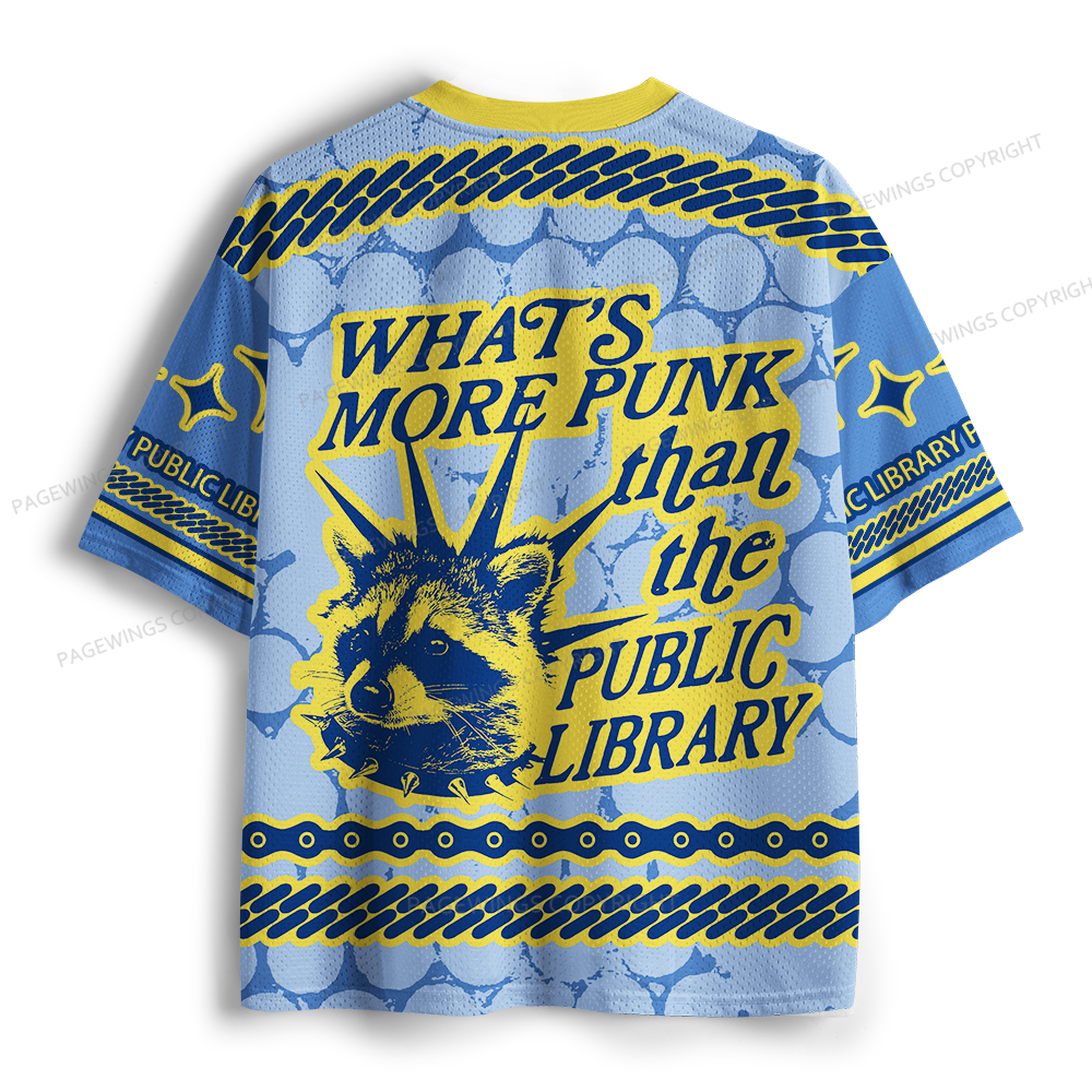 Pagewings What's More Punk Than The Public Library Unisex Mesh Jersey