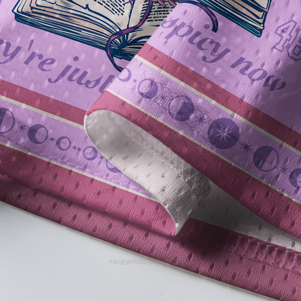 Pagewings They're Just Spicy Now Unisex Mesh Jersey