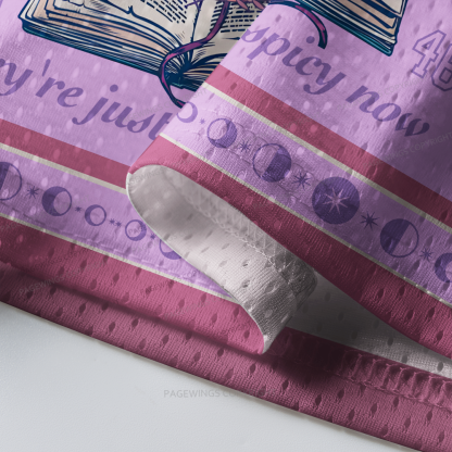 Pagewings They're Just Spicy Now Unisex Mesh Jersey