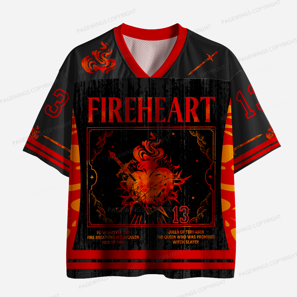 Pagewings Fireheart Unisex Mesh Jersey