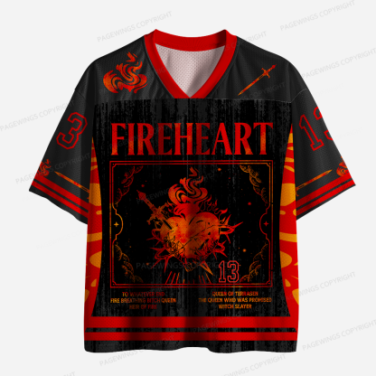 Pagewings Fireheart Unisex Mesh Jersey