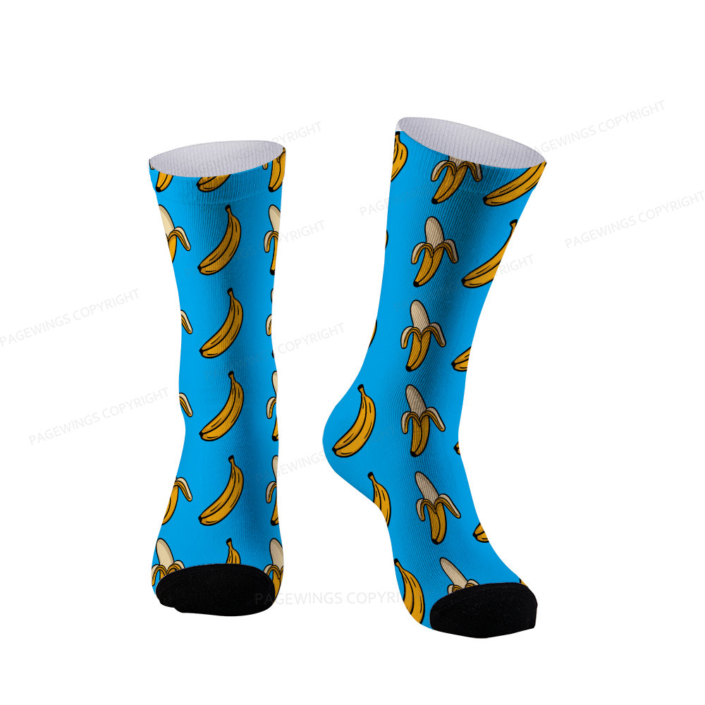 Pagewings Blue Banana Unisex Socks