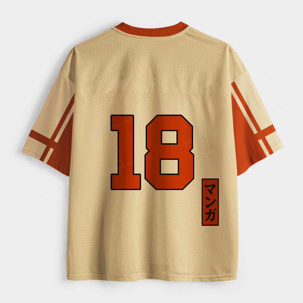 Pagewings Cat Reading Manga Unisex Mesh Jersey