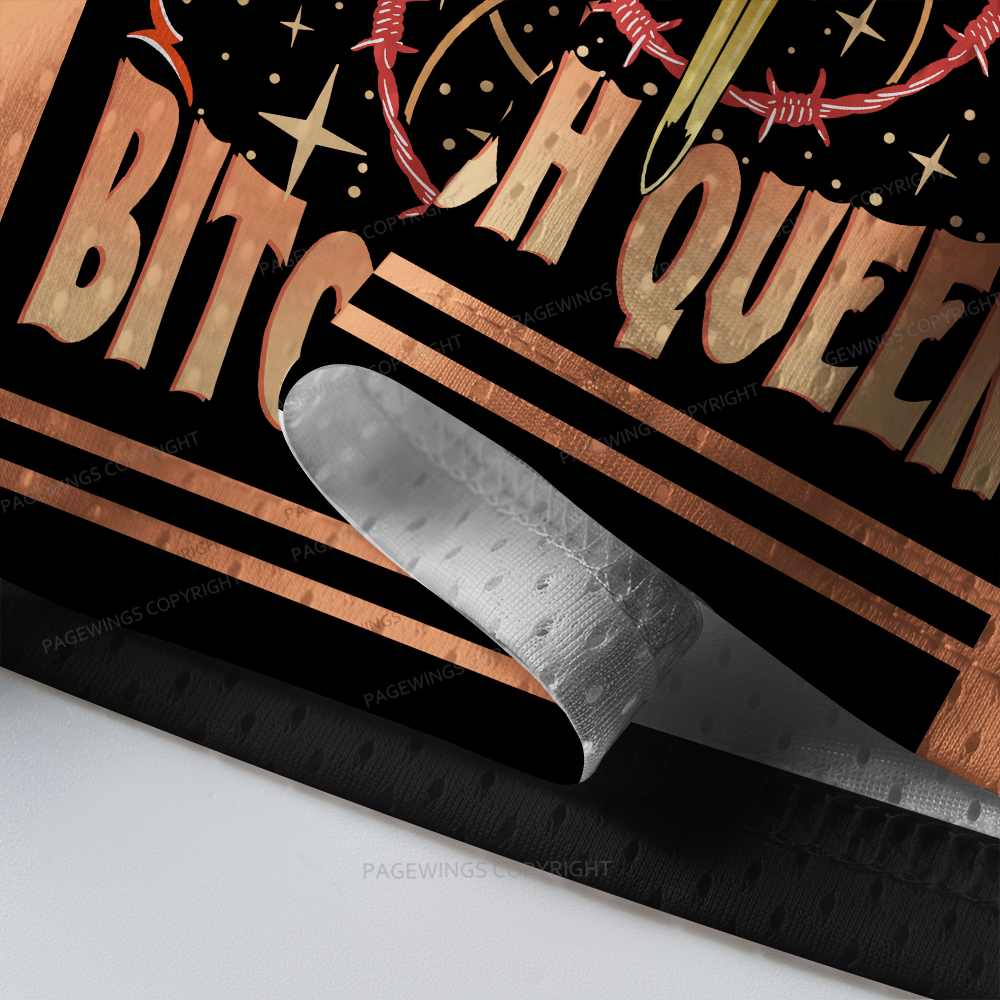 Pagewings Fire Breathing Bitch Queen Unisex Mesh Jersey