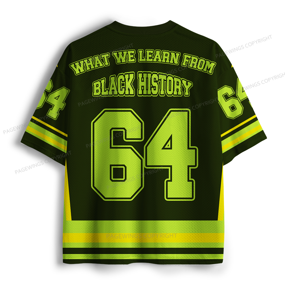 Pagewings What We Learn From Black History Unisex Mesh Jersey