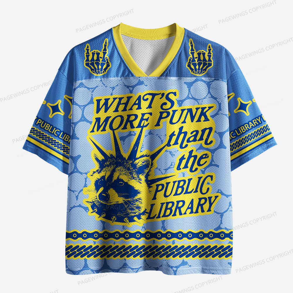 Pagewings What's More Punk Than The Public Library Unisex Mesh Jersey