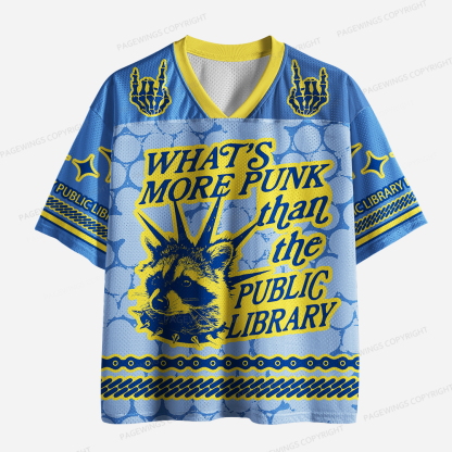 Pagewings What's More Punk Than The Public Library Unisex Mesh Jersey