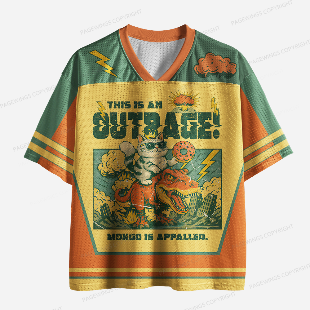 Pagewings This Is An Outrage Unisex Mesh Jersey