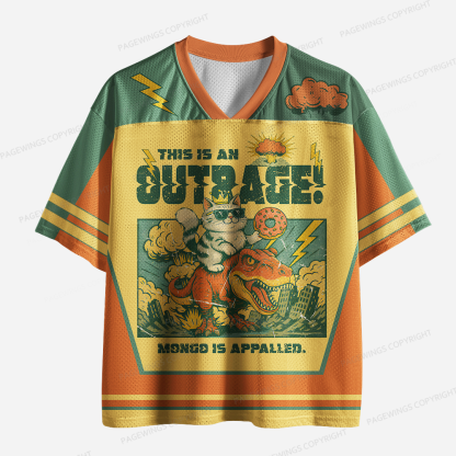 Pagewings This Is An Outrage Unisex Mesh Jersey