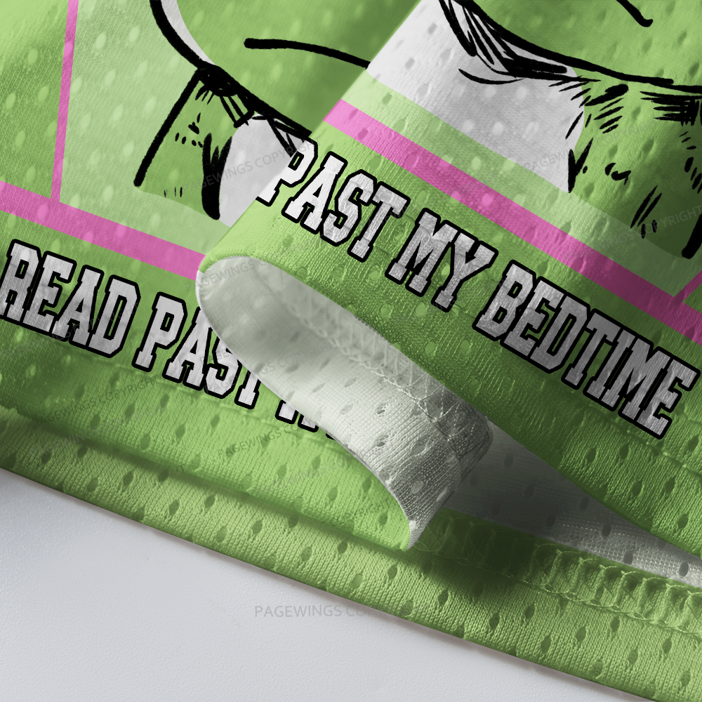 Pagewings I Read Past My Bedtime Unisex Mesh Jersey