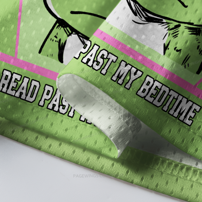 Pagewings I Read Past My Bedtime Unisex Mesh Jersey