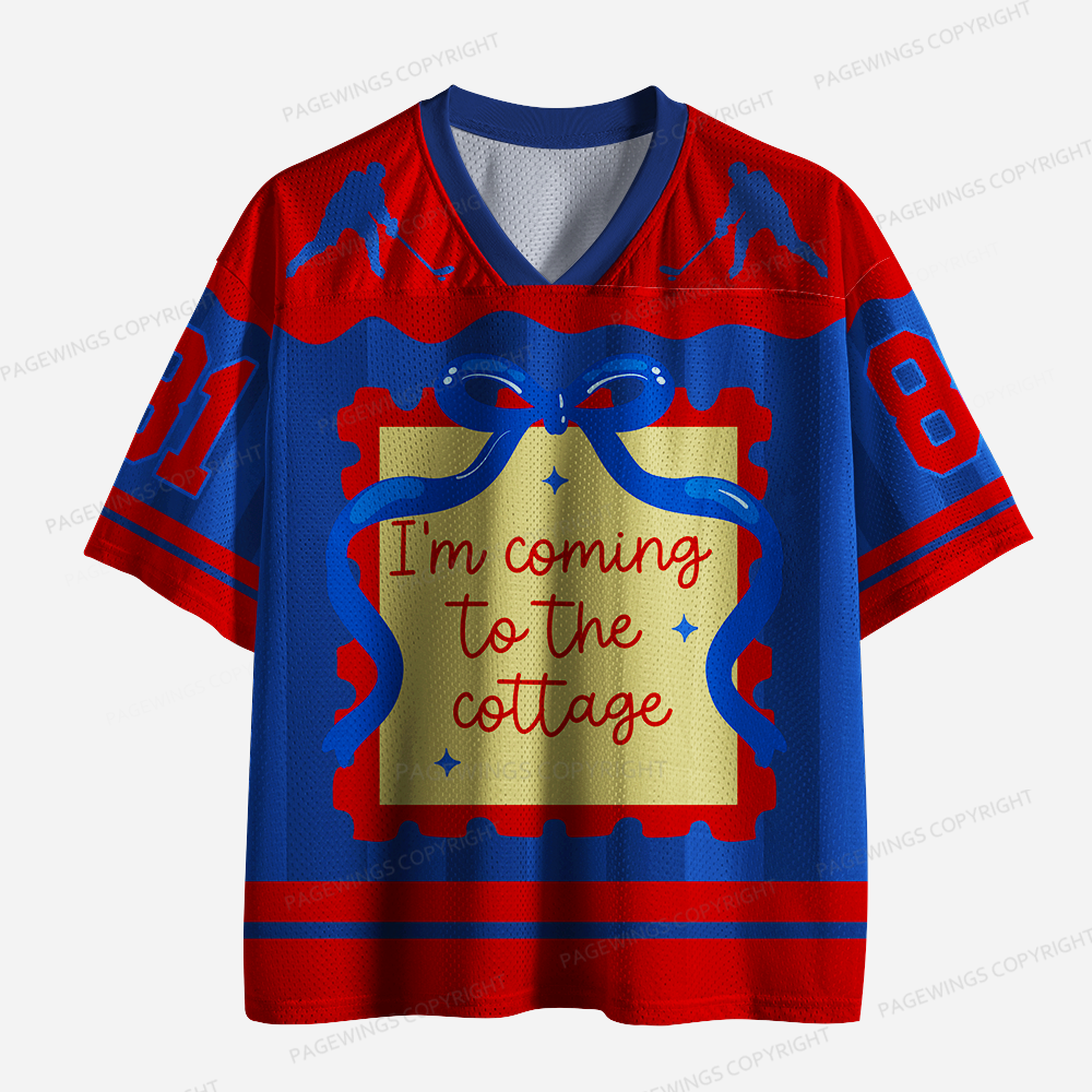 Pagewings I'm Coming To The Cottage Unisex Mesh Jersey