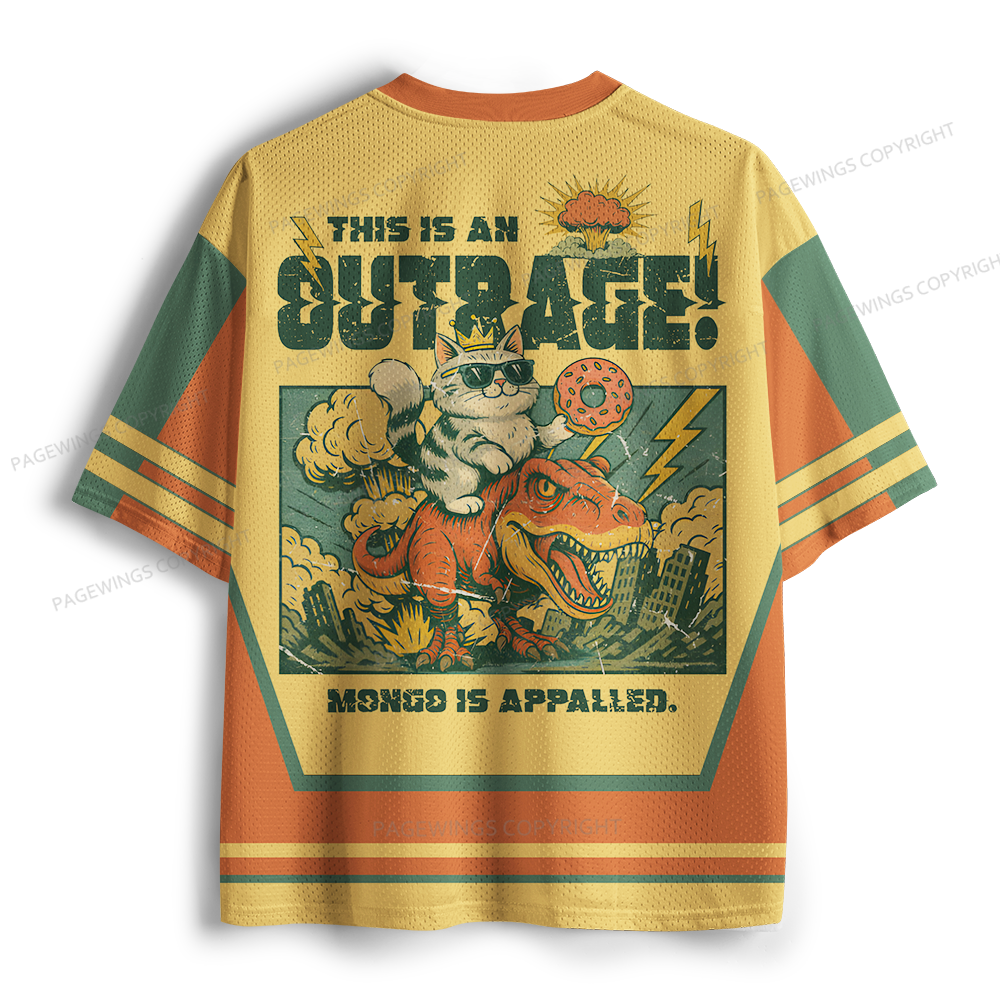 Pagewings This Is An Outrage Unisex Mesh Jersey