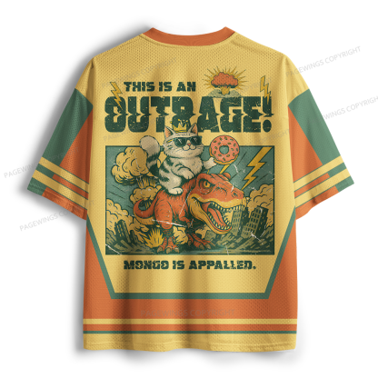 Pagewings This Is An Outrage Unisex Mesh Jersey