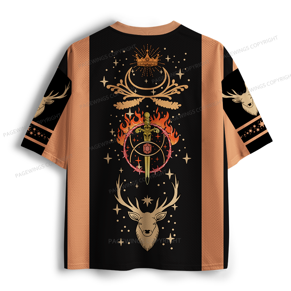 Pagewings Fire Breathing Bitch Queen Unisex Mesh Jersey