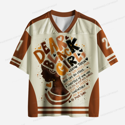 Pagewings Dear Black Girls Unisex Mesh Jersey