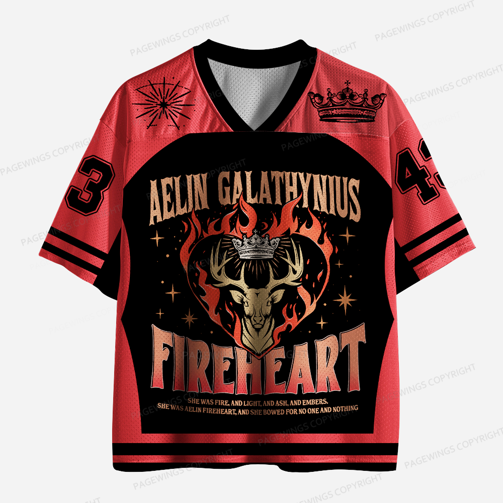 Pagewings Fireheart Unisex Mesh Jersey