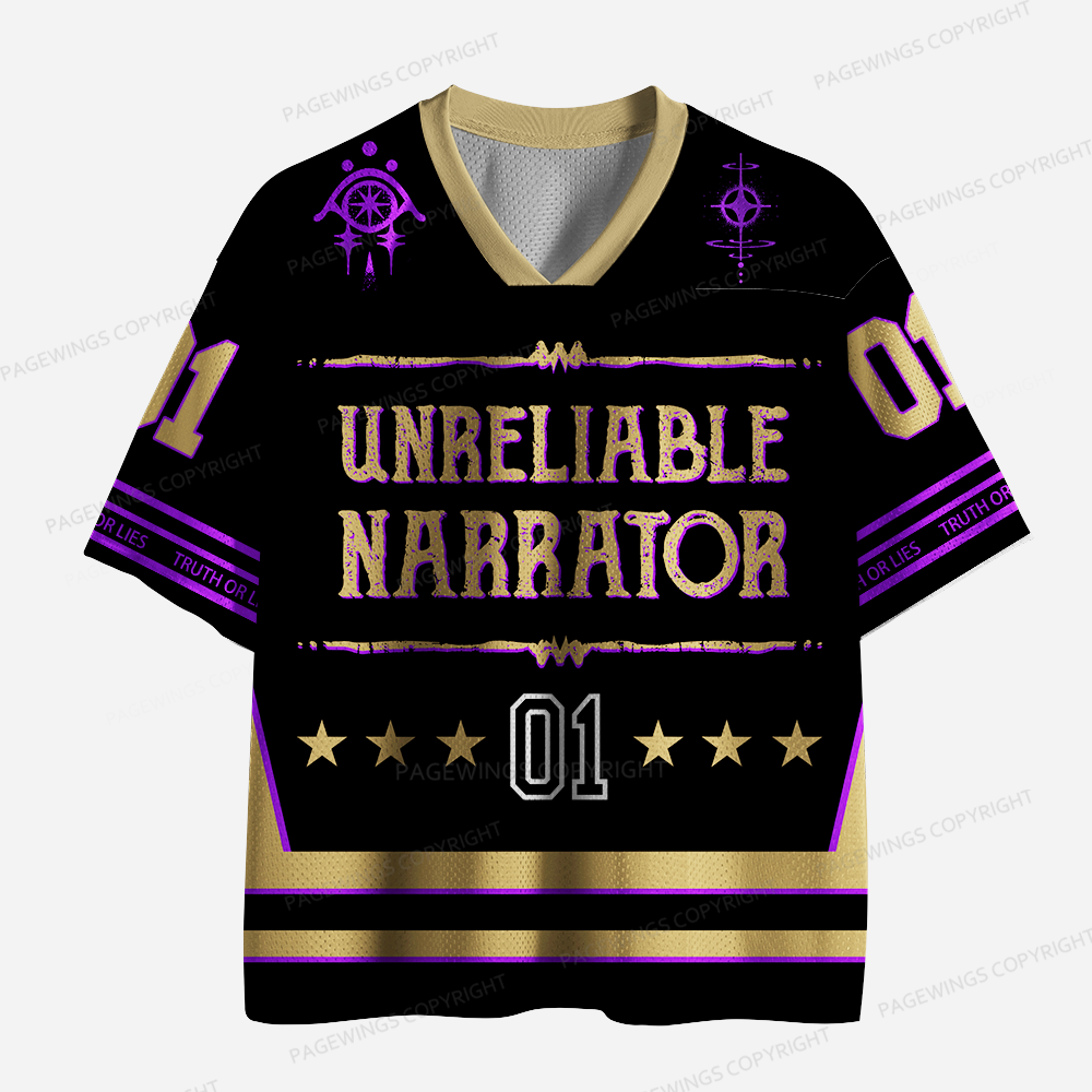 Pagewings Unreliable Narrator Unisex Mesh Jersey