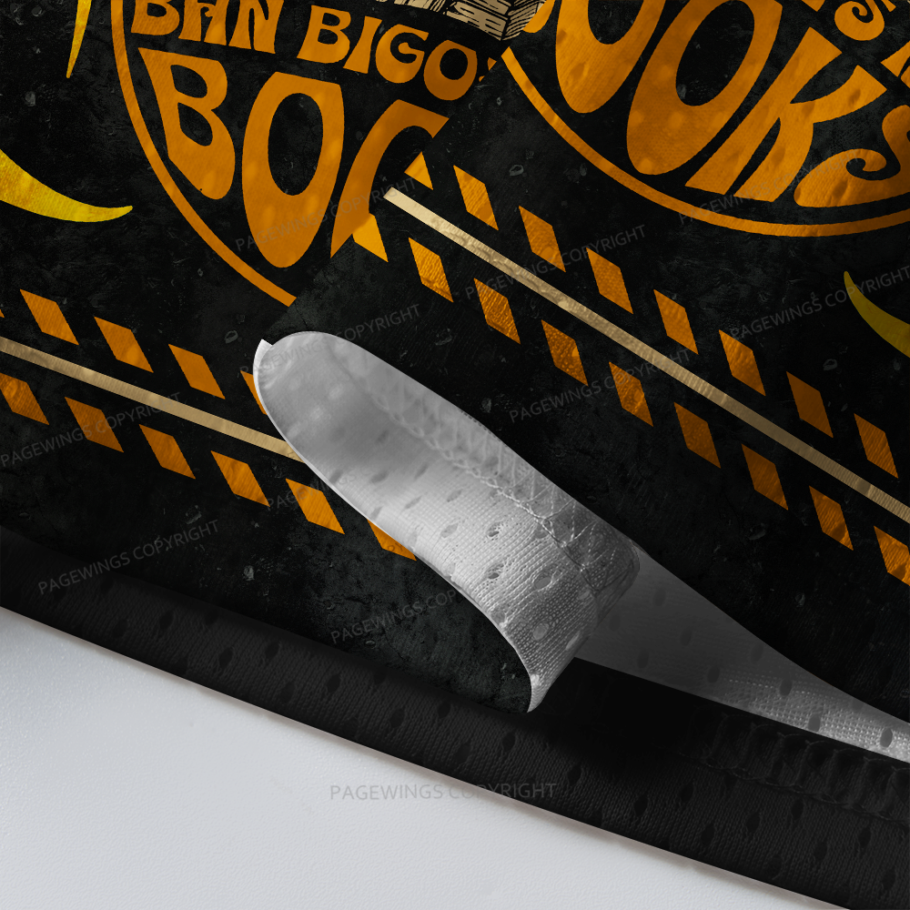 Pagewings Ban Bigots Not Books Unisex Mesh Jersey