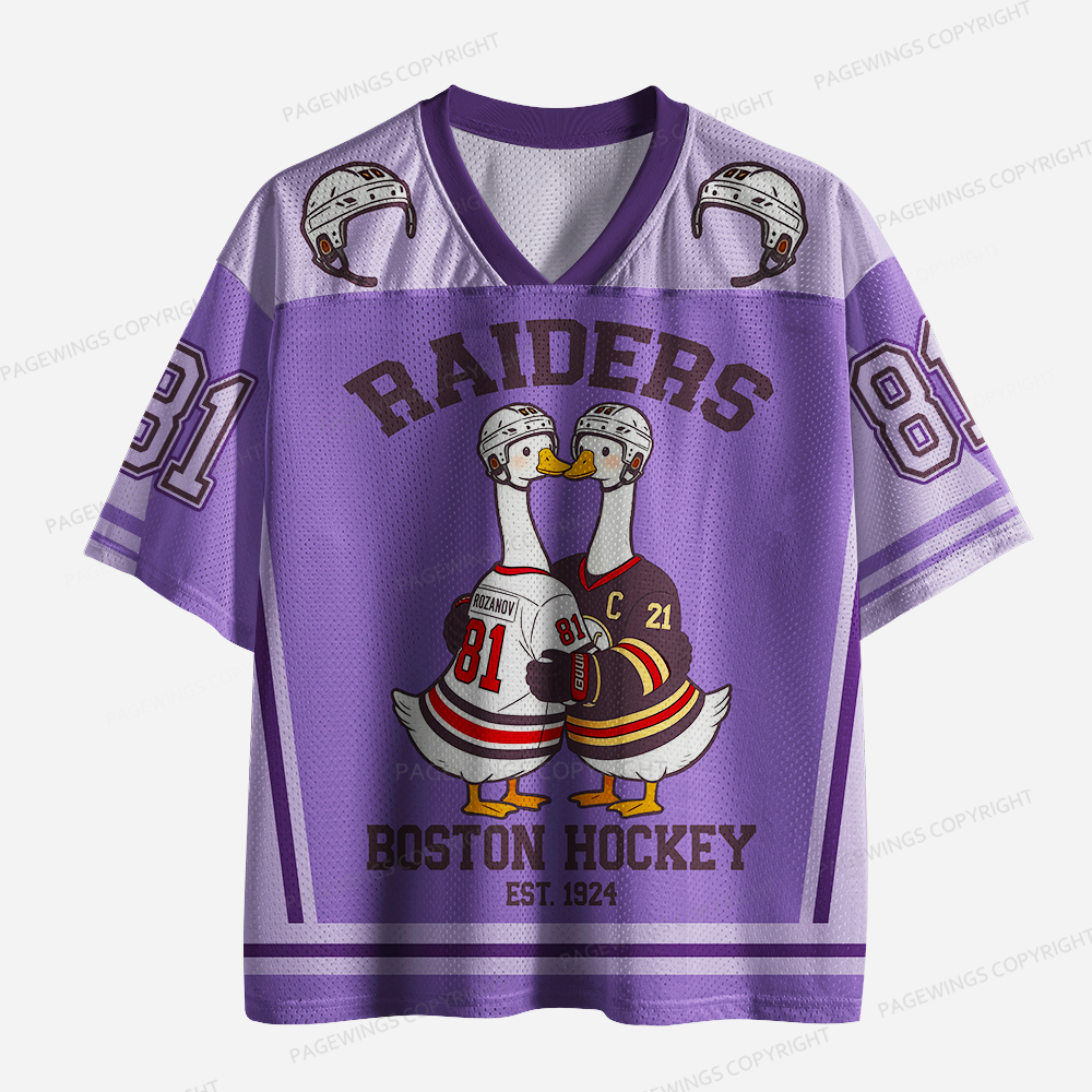 Pagewings Romance Goose Lover Unisex Mesh Jersey