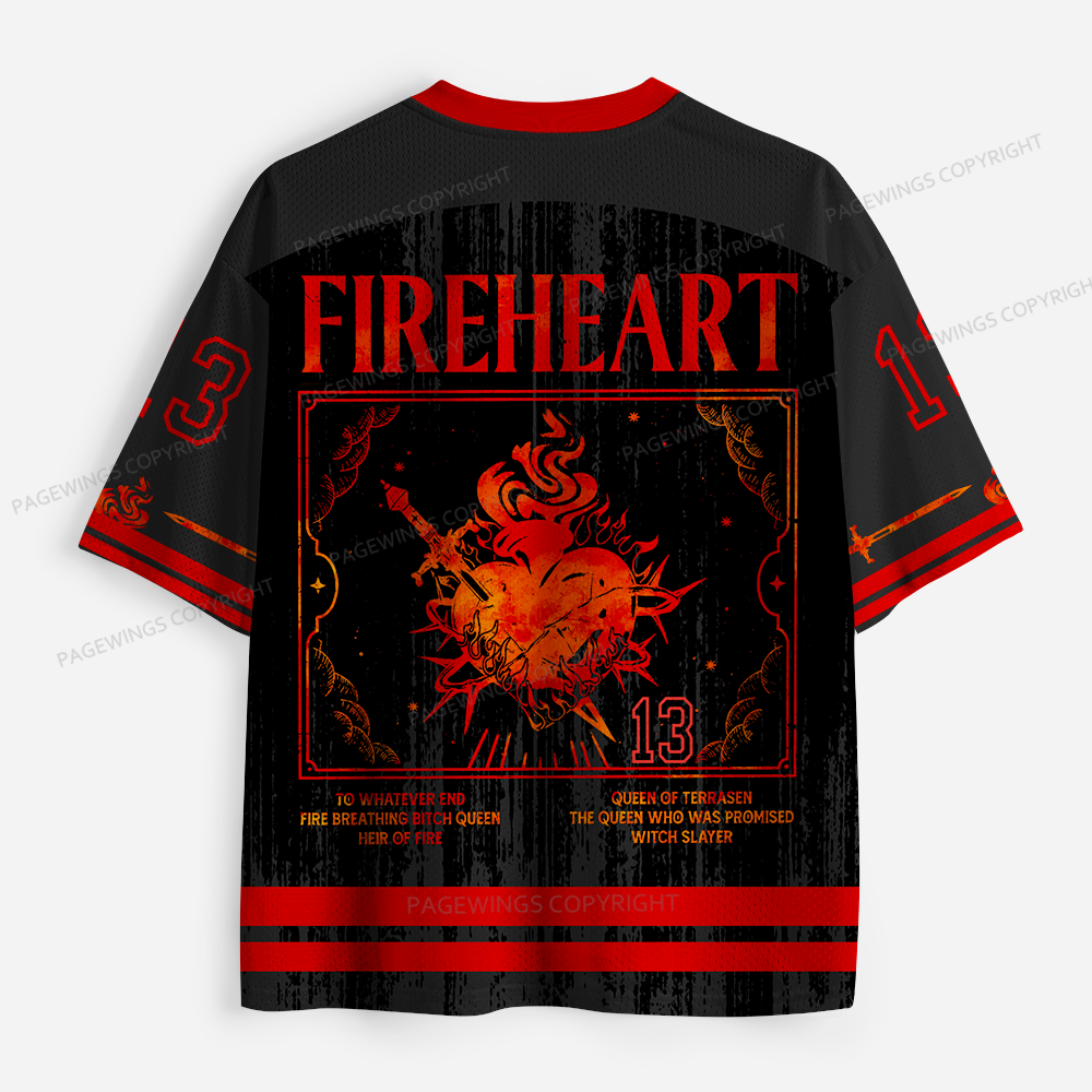Pagewings Fireheart Unisex Mesh Jersey