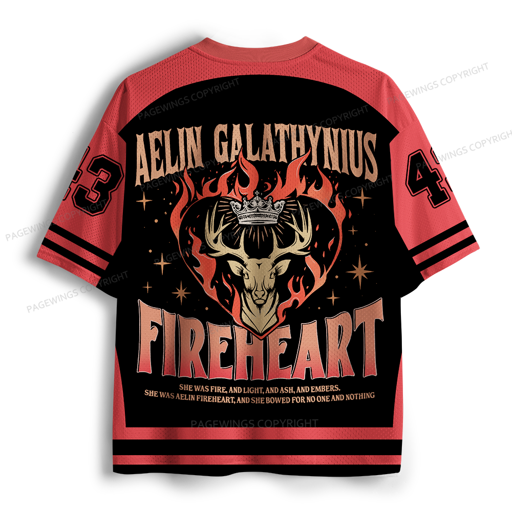 Pagewings Fireheart Unisex Mesh Jersey