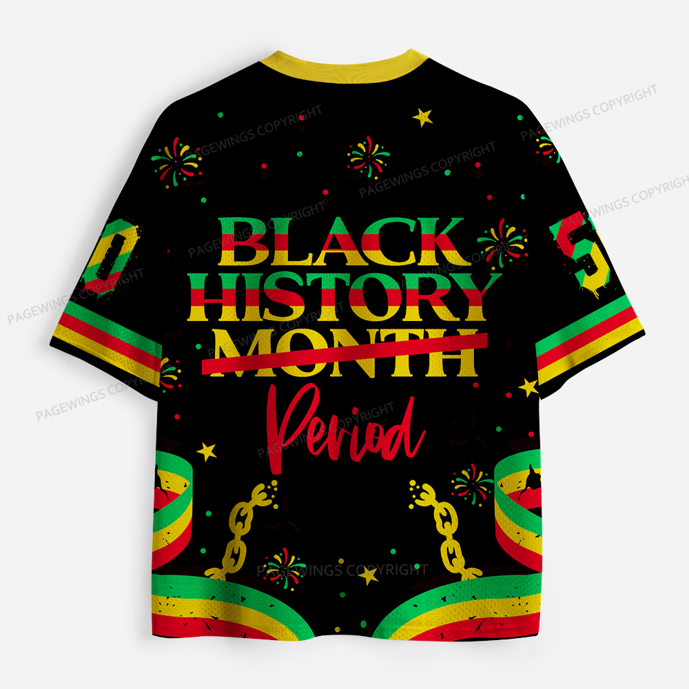 Pagewings Black History Month Period Unisex Mesh Jersey