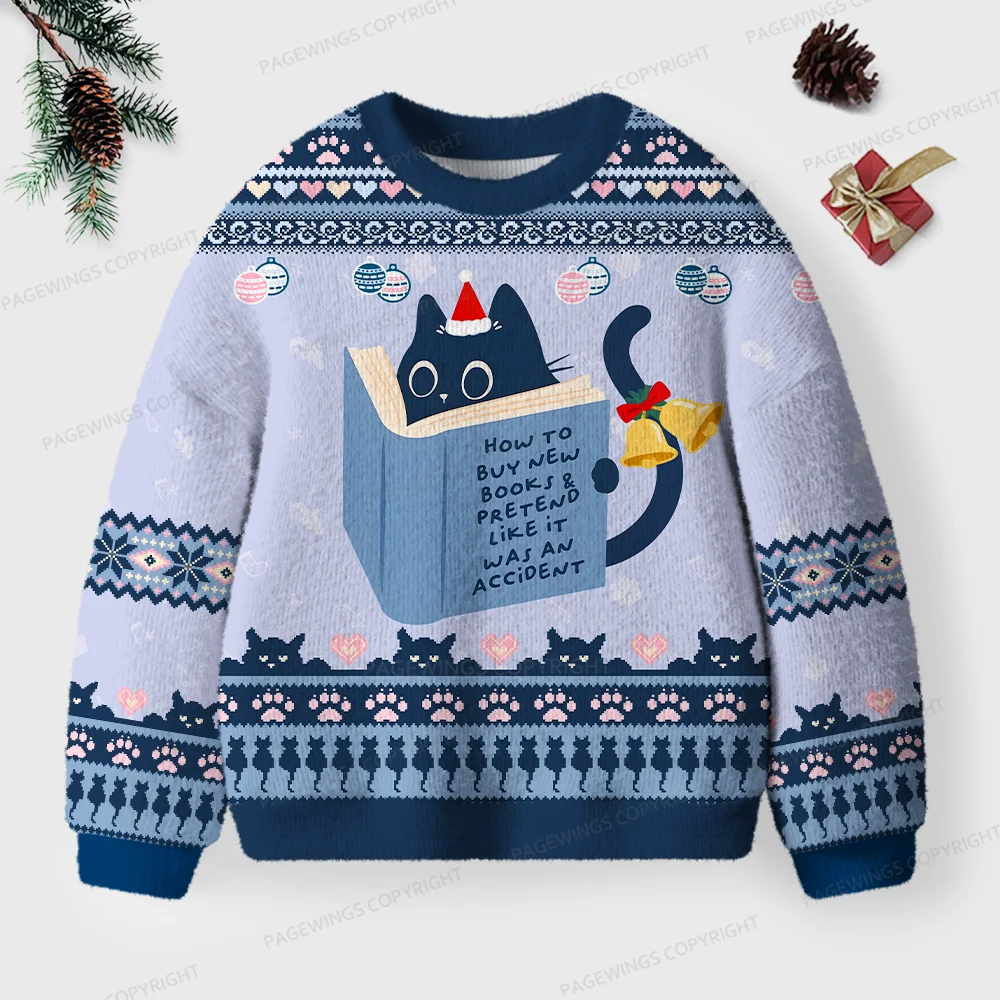 Pagewings How To Buy New Books Unisex Ugly Knit Sweatshirt