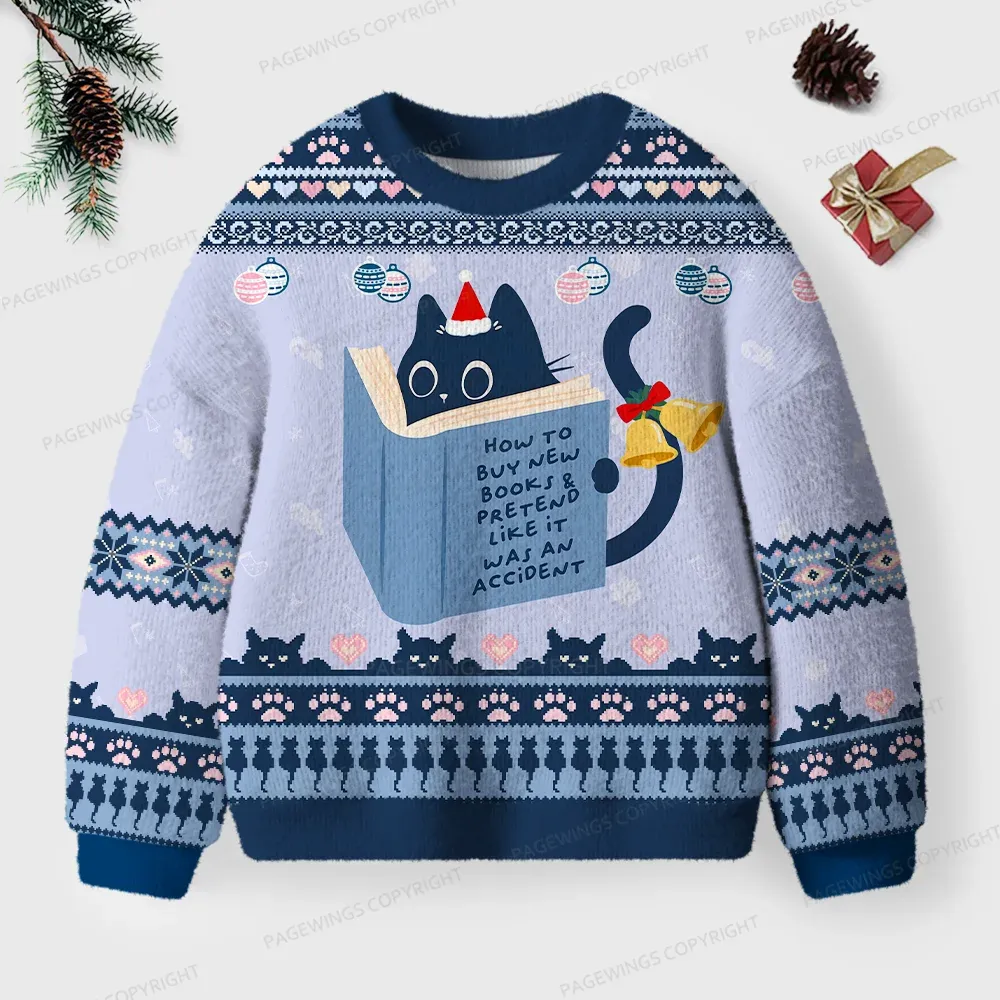 Pagewings How To Buy New Books Unisex Ugly Knit Sweatshirt