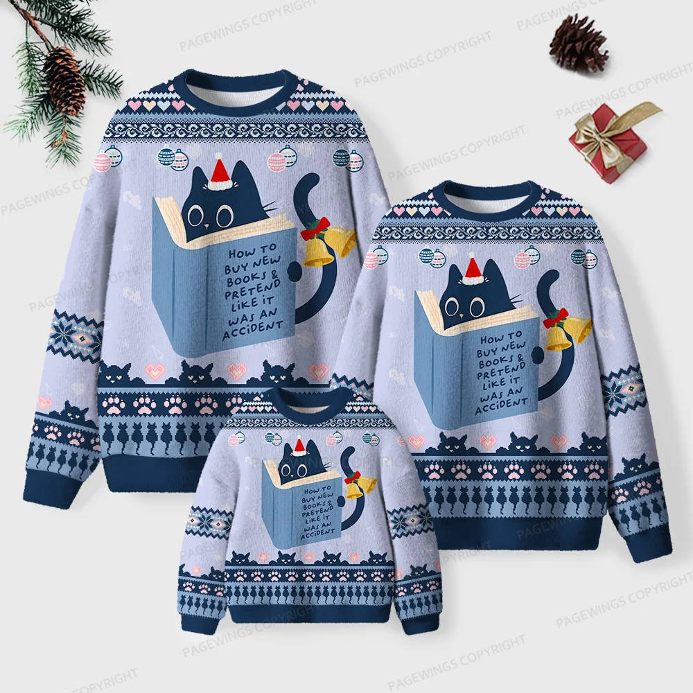 Pagewings How To Buy New Books Unisex Ugly Knit Sweatshirt