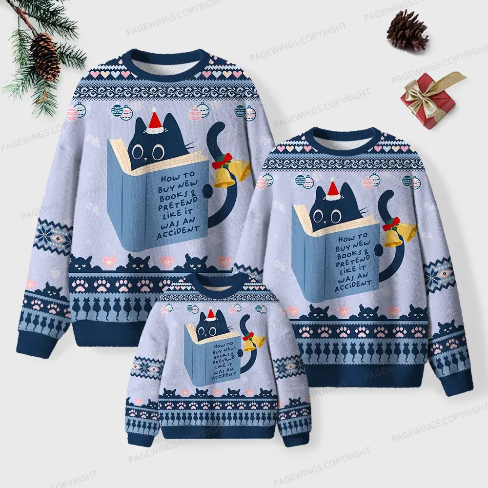 Pagewings How To Buy New Books Unisex Ugly Knit Sweatshirt