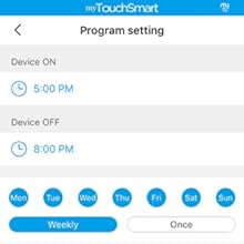 program and set schedules via the application 