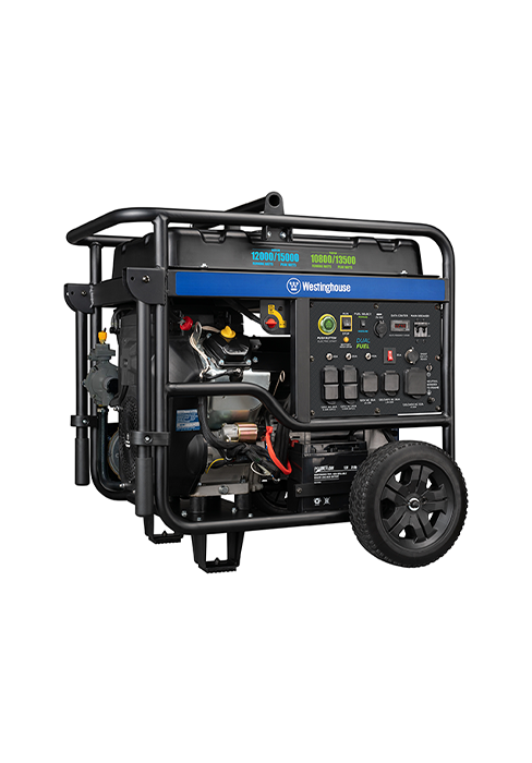 WGen12000DF portable generator on a white background.