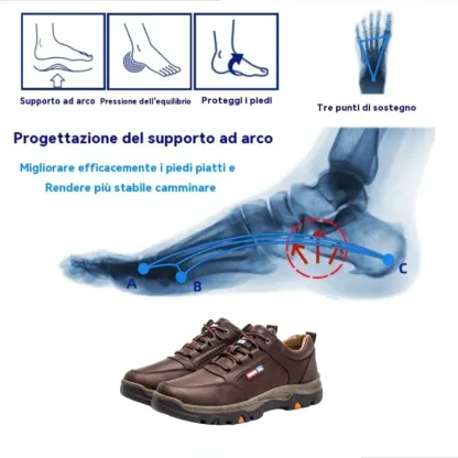 【⏰Sconto del 50% oggi - da non perdere】 Scarpe ortopediche dal design ergonomico - pelle di alta qualità + cuciture a mano 👞