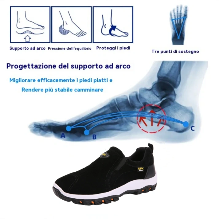 (🔥Saldi di Natale: 70% di sconto🎁) ⏰Scarpe ortopediche in pelle scamosciata lussuose, morbide e comode (Effetto: allevia il dolore ai piedi)✅Da non perdere