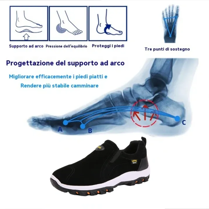 (🔥Saldi di Natale: 70% di sconto🎁) ⏰Scarpe ortopediche in pelle scamosciata lussuose, morbide e comode (Effetto: allevia il dolore ai piedi)✅Da non perdere