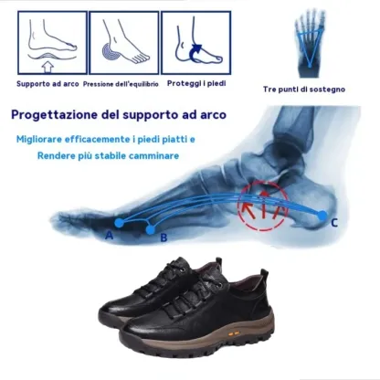 (🎉50% di sconto oggi, solo oggi - da non perdere) - Scarpe ortopediche da uomo in autentica pelle di vitello australiana ✅ Camminata comoda, sollievo dal dolore