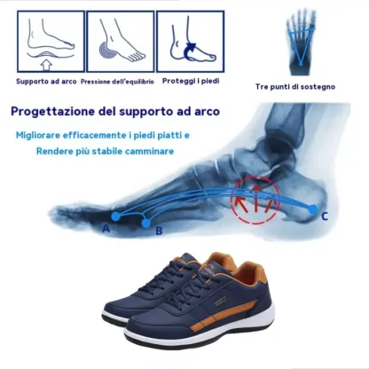 (⏰Sconto del 50% oggi, da non perdere🔥) Scarpe casual da uomo, comode ✅ Supporto plantare - design ergonomico
