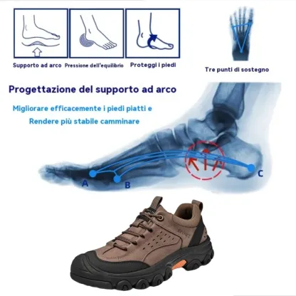 (🎉50% di sconto oggi - offerta a tempo limitato) Scarpe ortopediche ergonomiche cucite a mano da uomo 2025✅ Camminata confortevole, sollievo dal dolore👞Proteggi la sicurezza dei tuoi piedi