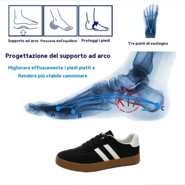 [Sconto a metà prezzo oggi - da non perdere] Scarpe casual da uomo dal design ergonomico - allevia efficacemente il dolore quando si cammina 👞Regola la posizione corretta del corpo umano