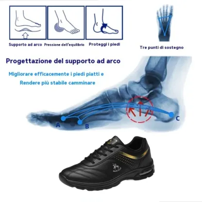 [⏰Oggi 50% di sconto - Non perdertelo] 🔥 Scarpe da passeggio dal design ergonomico 👞Cucite a mano - impermeabili e antiscivolo ✅ Supporto dell'arco plantare, camminata confortevole