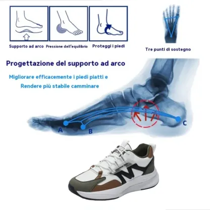 [⏰Oggi 50% di sconto - Non perdertelo] 🔥 Scarpe da passeggio dal design ergonomico 👞Cucite a mano - impermeabili e antiscivolo ✅ Supporto dell'arco plantare, camminata confortevole