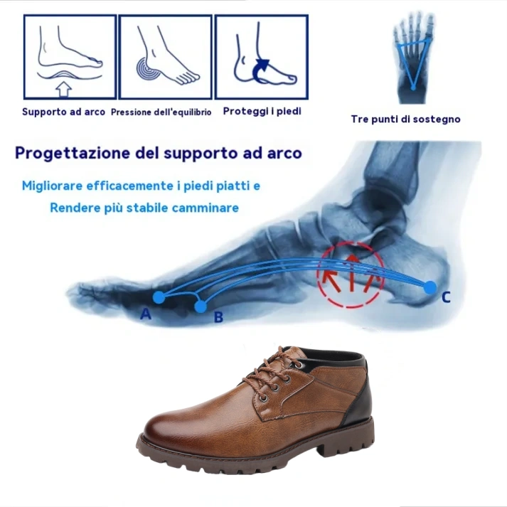 [⏰Sconto del 60% oggi - Finendo presto] Scarpe ortopediche da uomo in vera pelle - Pelle di alta qualità + cucite a mano 👞