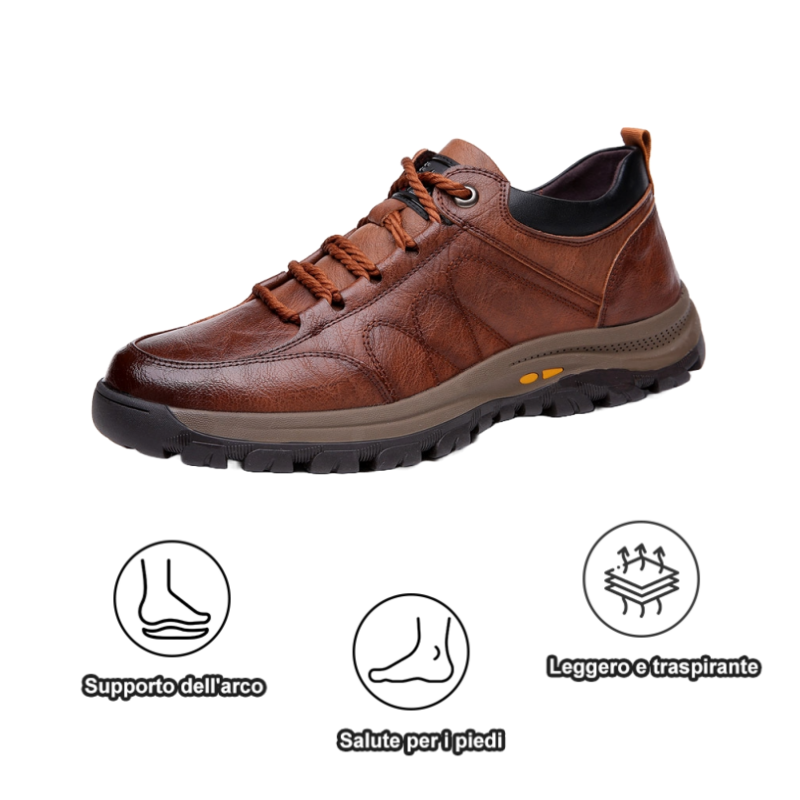 [Oggi a metà prezzo - Da non perdere] 🔥Le scarpe da passeggio in vera pelle più comode per stare in piedi e camminare: alleviano efficacemente il dolore quando si cammina👞Certificato da molti esperti ortopedici