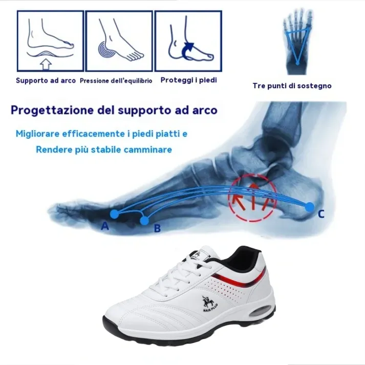 [Ultimo giorno di sconto del 50% - non perdertelo] 🔥 Scarpe da passeggio dal design ergonomico 👞 Cucite a mano - impermeabili e antiscivolo ✅ Supporto dell'arco plantare, camminata confortevole